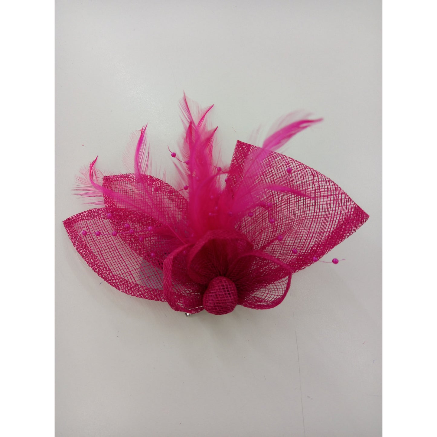 Fascinator Small Tri Petal Hot Pink