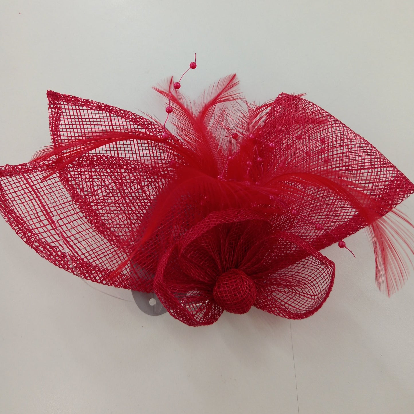 Fascinator Small Tri Petal Red