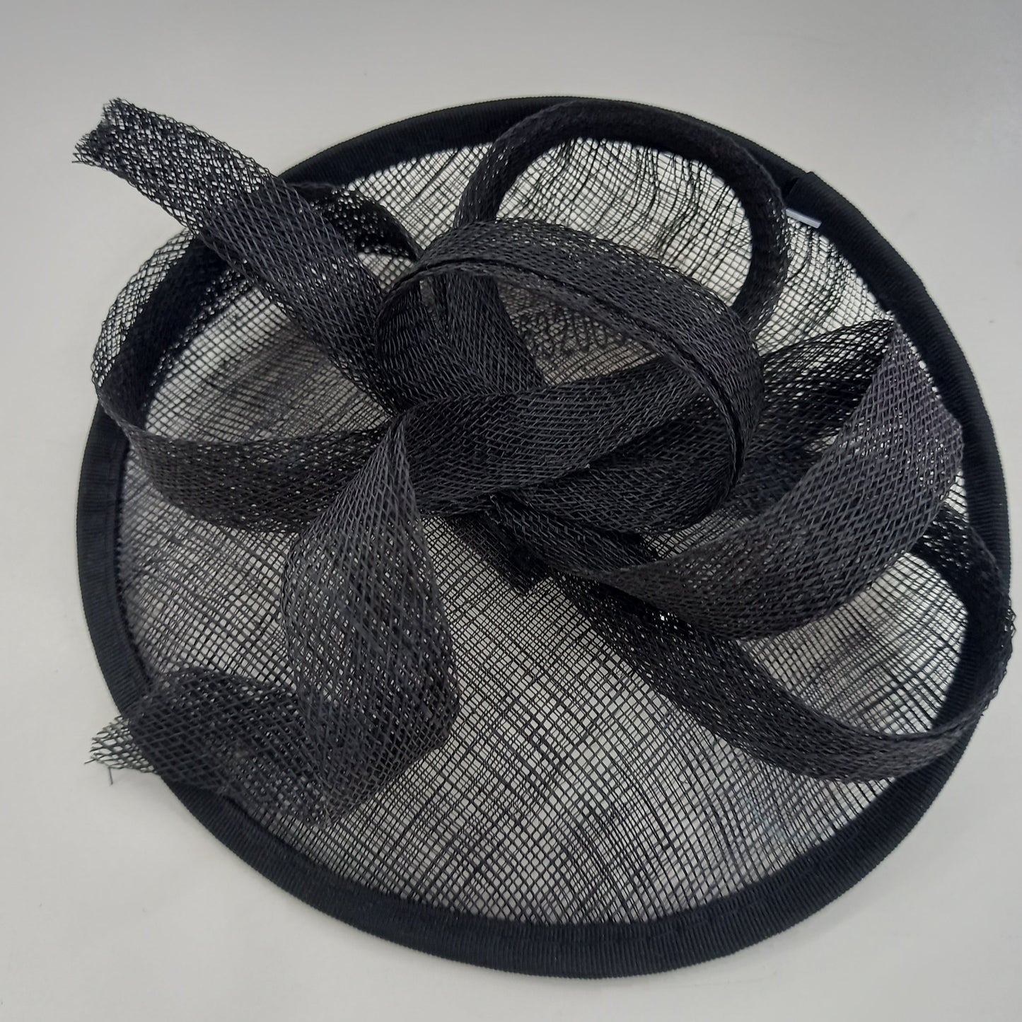 Fascinator Medium Ribbon Black
