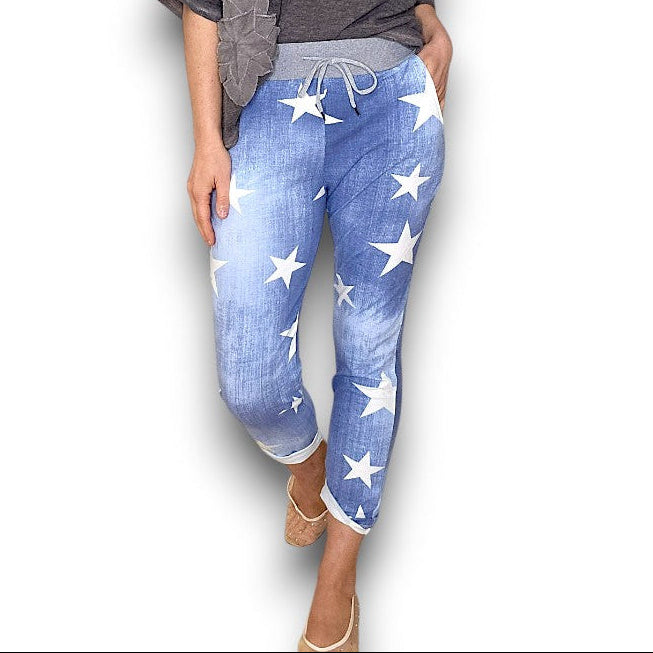 Cornelia Light Denim Star Jogger