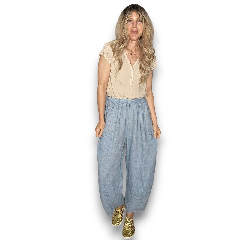 Helga May Barrel Linen Pants