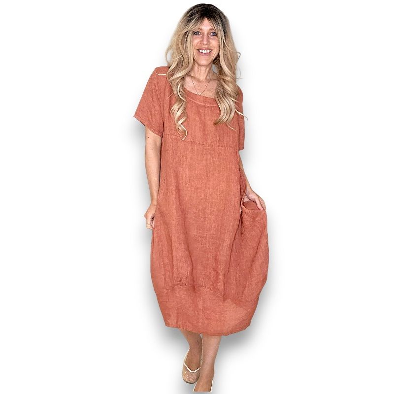 Plain Mid Sleeve Maxi Dress Sized