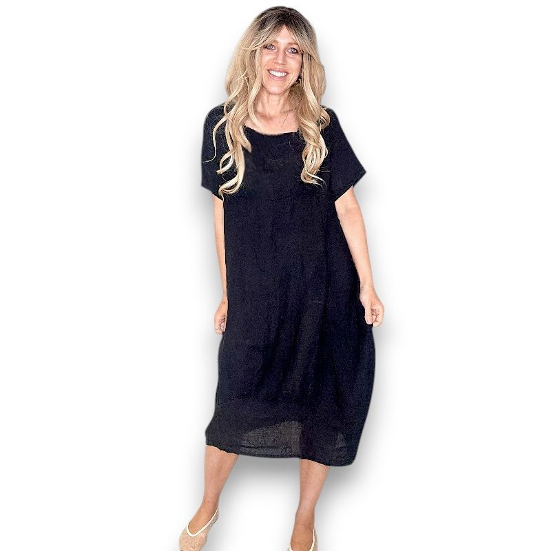 Plain Mid Sleeve Maxi Dress Sized