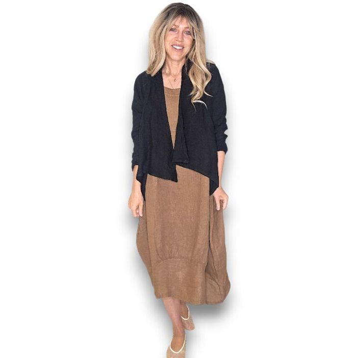 Plain Angle Linen Cover Up