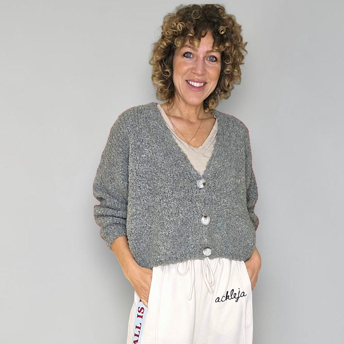 Helga May Chenille Cropped Cardi