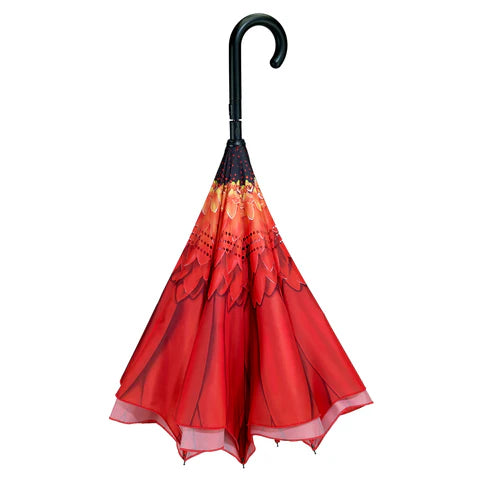 Galleria Reverse Close Red Daisy Umbrella