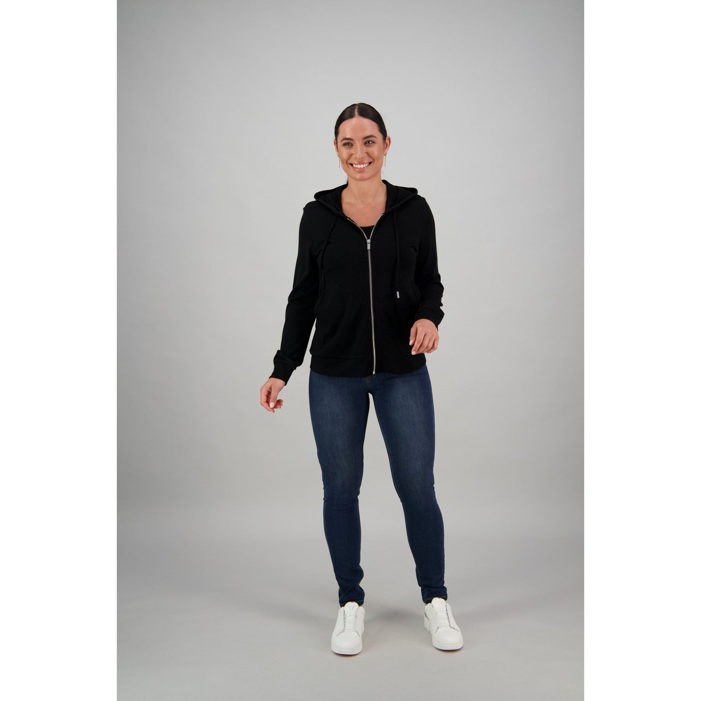Merino Zip Up Hooded Jacket