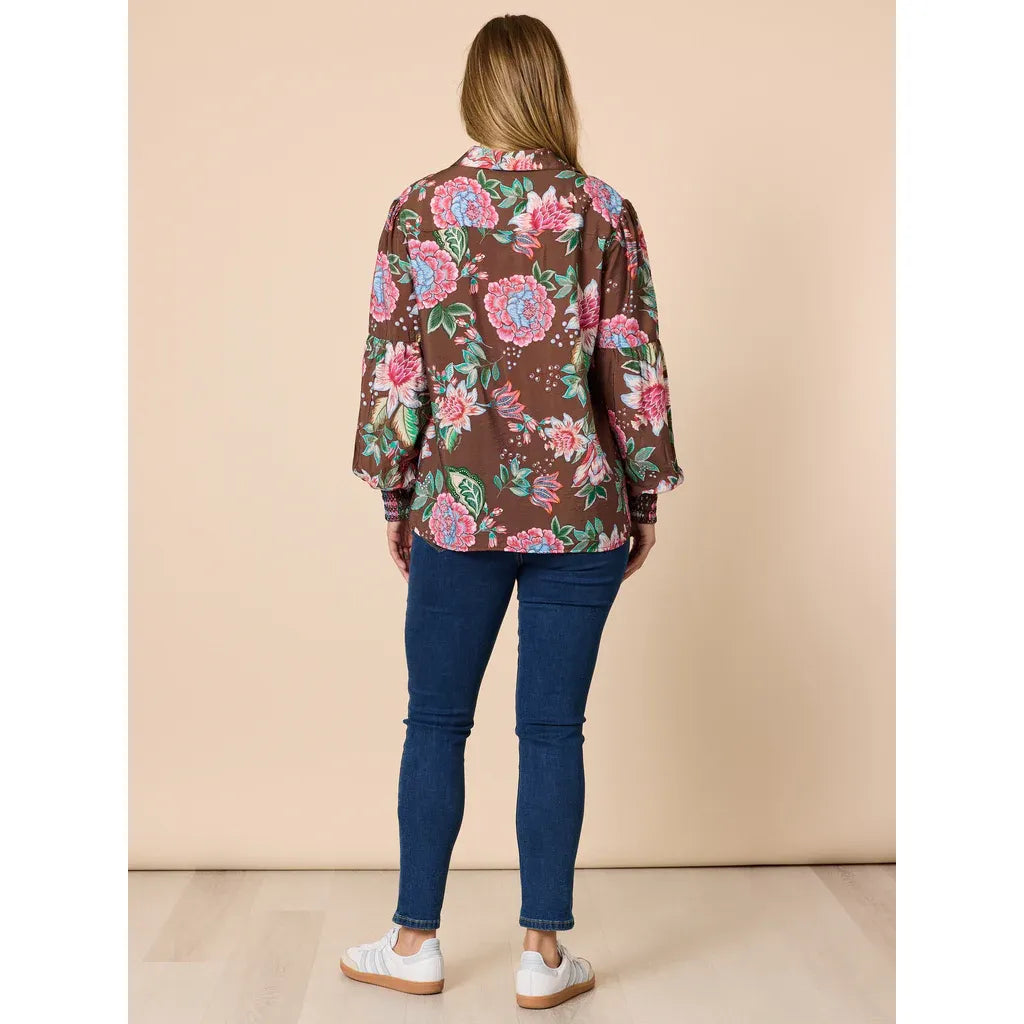 Bouquet Choc Print Shirt T48896