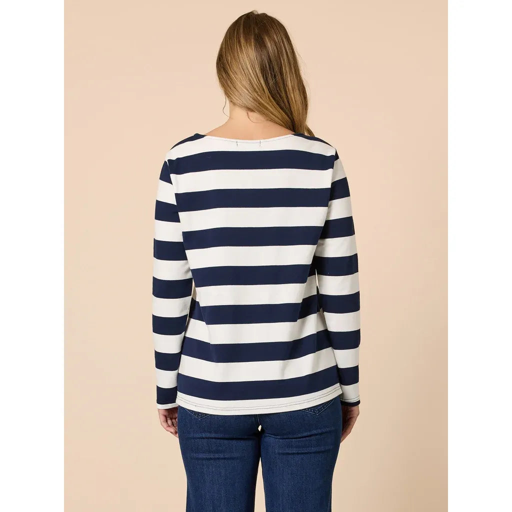 From the Heart Navy/Ivory Tee T49029
