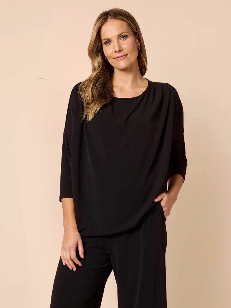 Travellers Black Pleat Top C49150