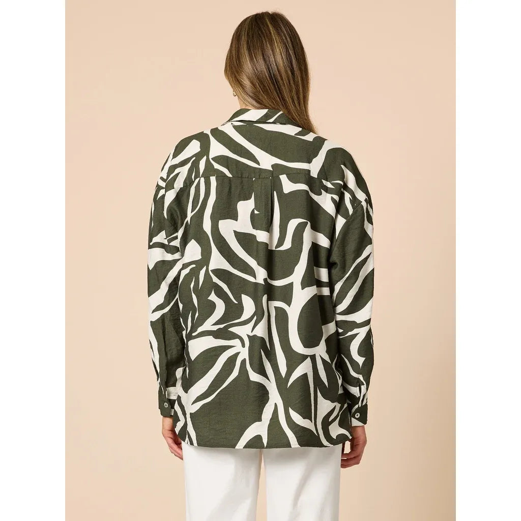 Lyon Khaki Print Jacket C49201