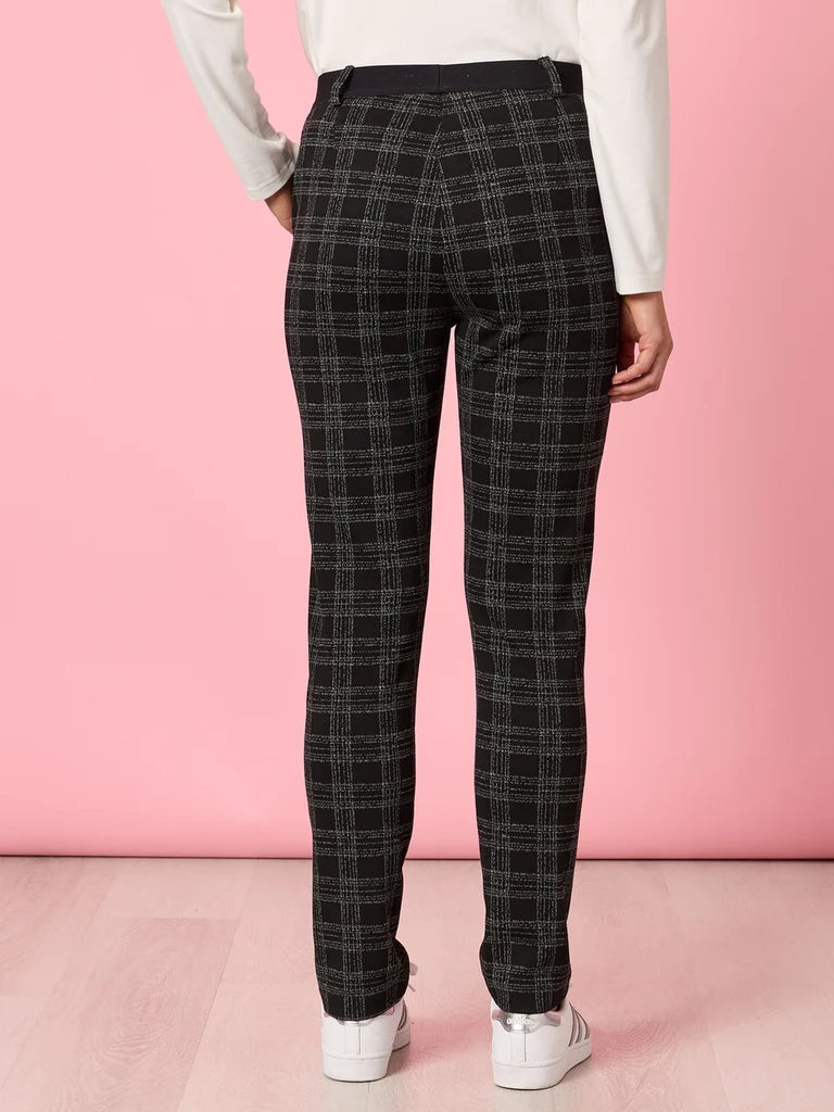 Cannes Black Check Pant C49205