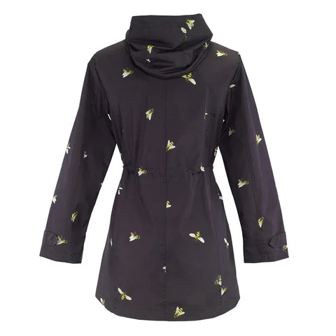 Galleria Black Bees Raincoat