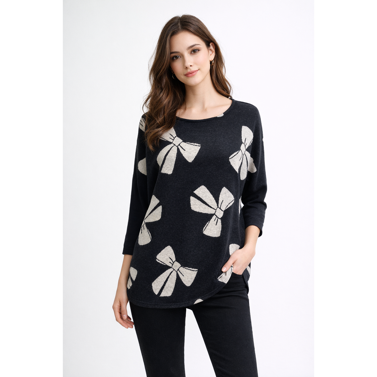 Bittermoon Bow Peep Top T782