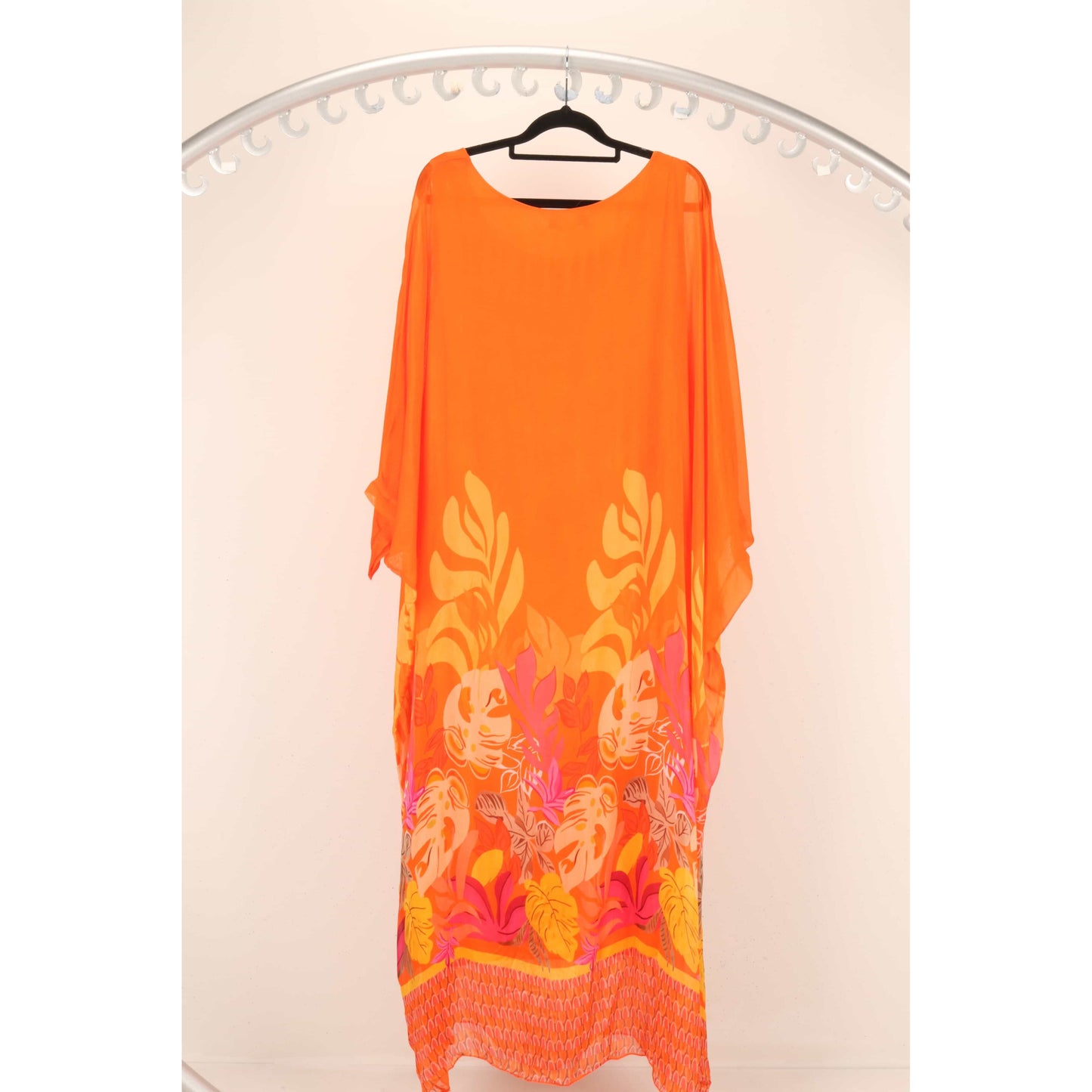Orange Silk/Viscose Dress BB66647-1