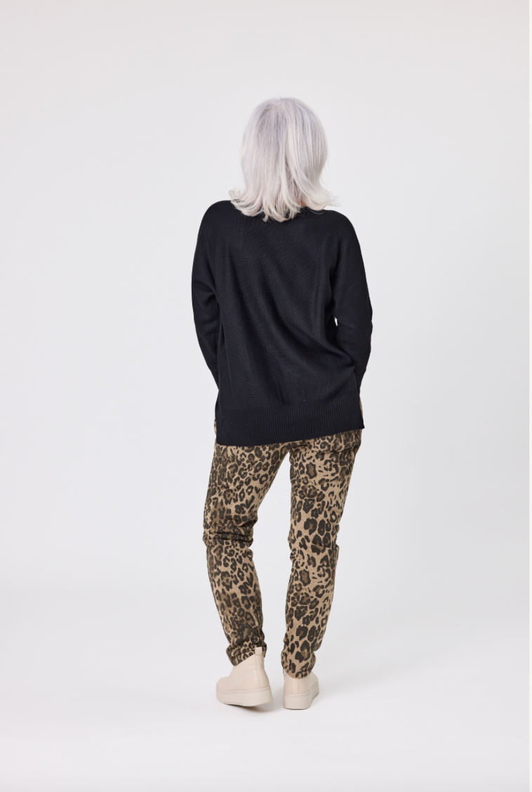 Fiona Knit Top Black LTD174