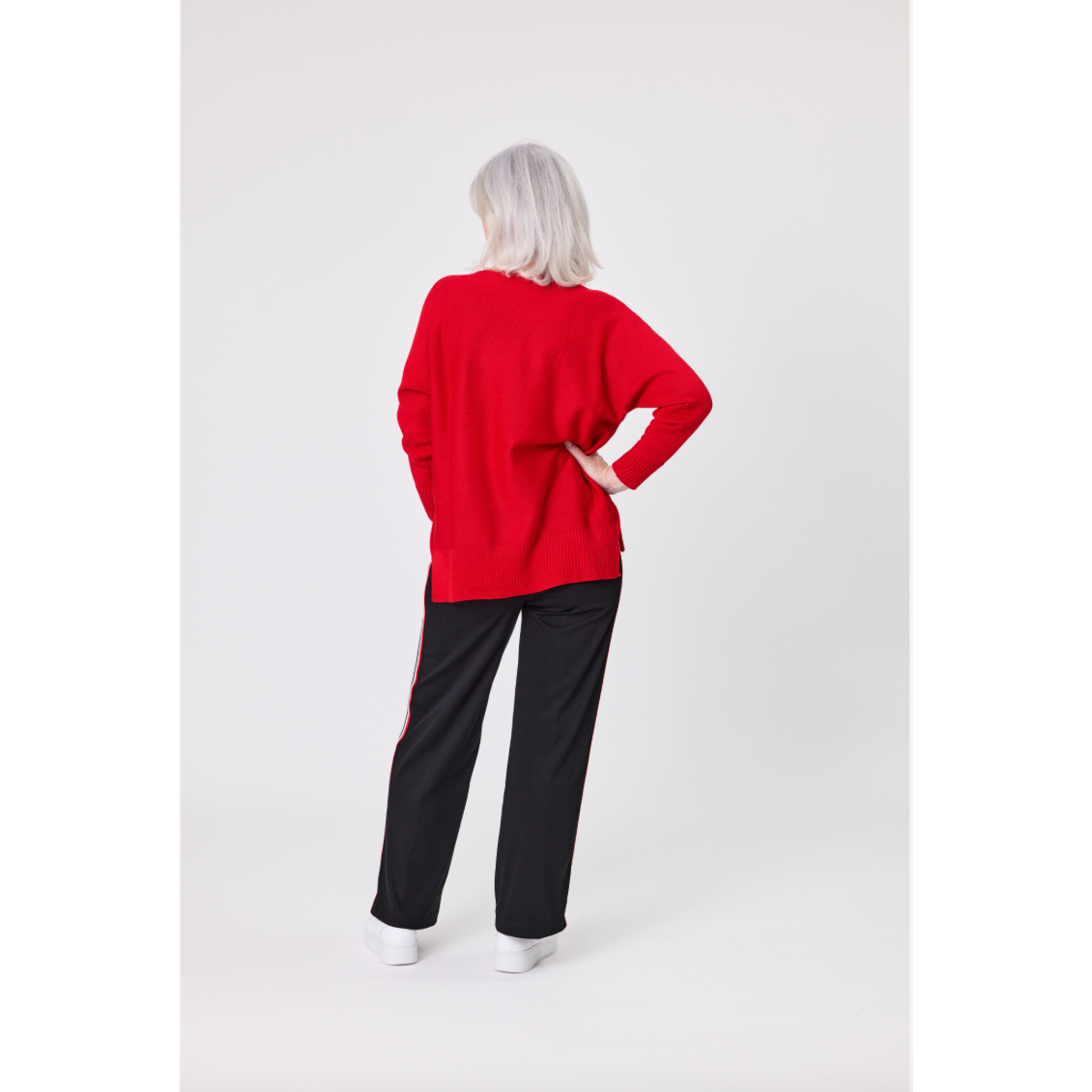 Fiona Knit Top Red LTD174