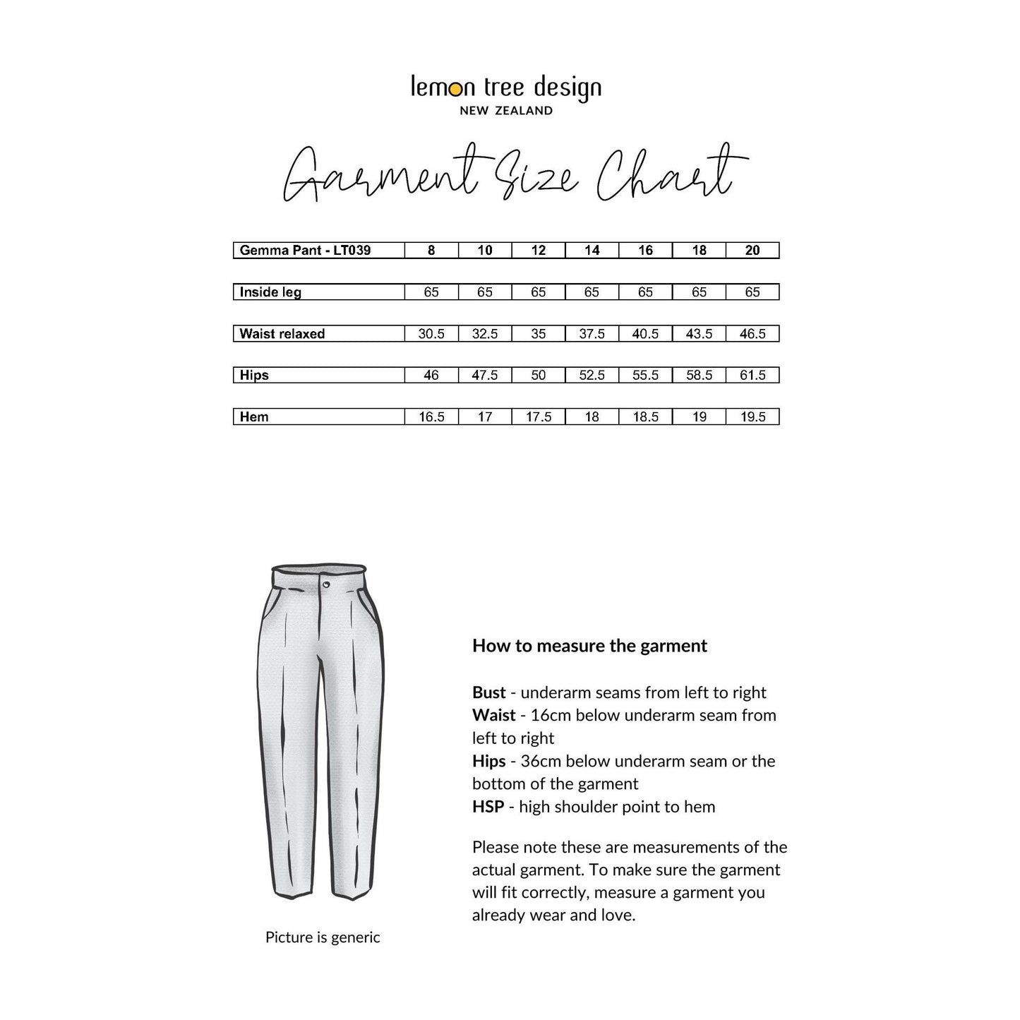 Gemma Classic Pant LT039