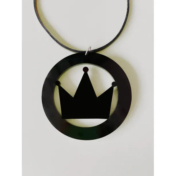 Circle Crown Cutout Perspex Pendant
