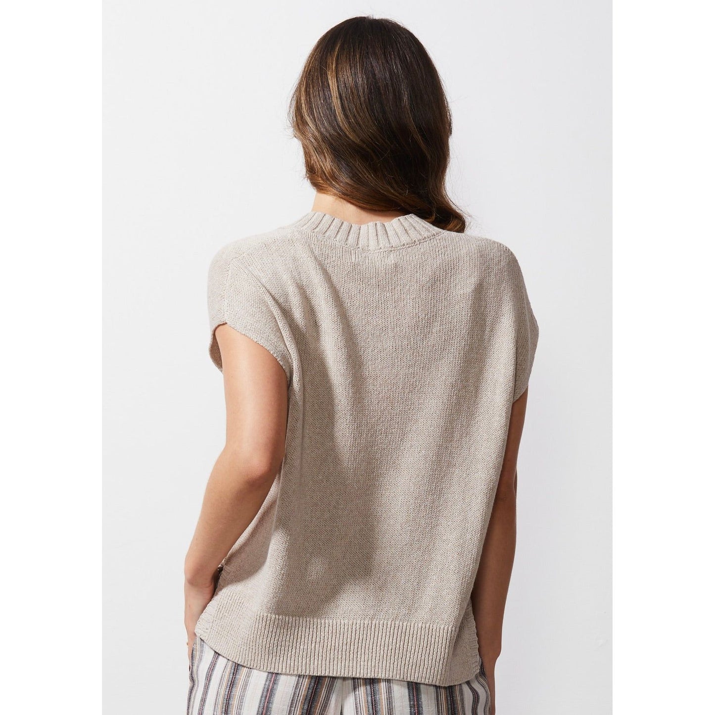 LD & Co Chunky Linen Vest LC6662