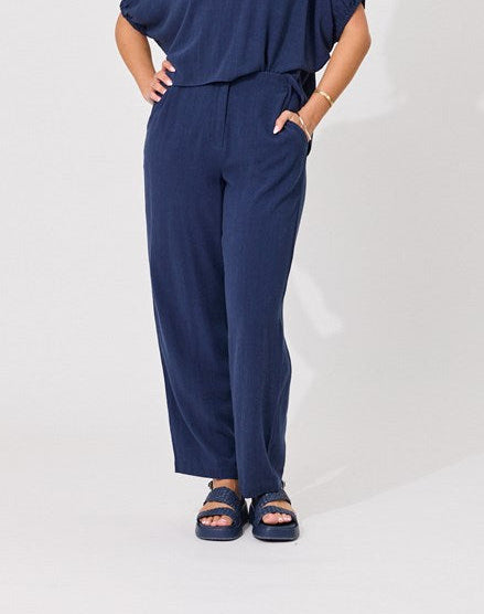 Angela Navy Linen Pants LTD420