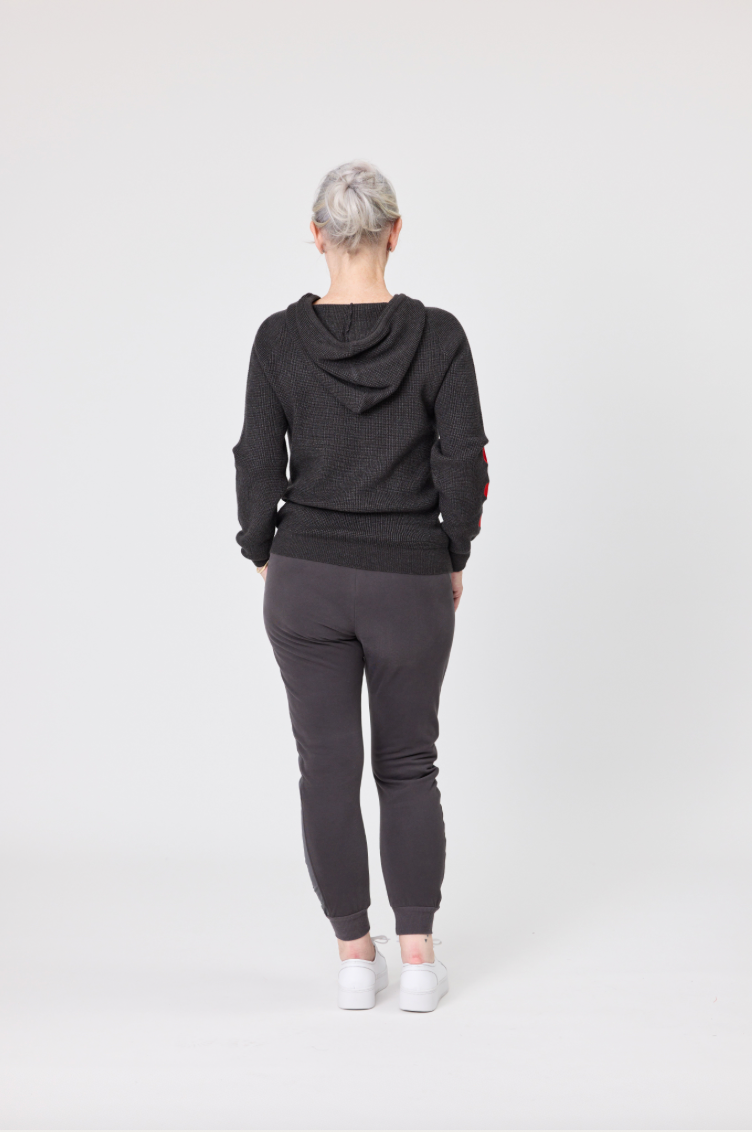 Lova Charcoal Hoodie Knit LTD355