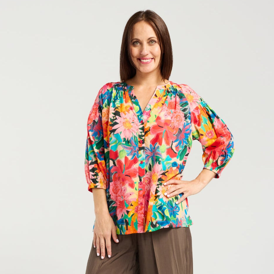 Evie Tropic Garden Shirt S6027-1