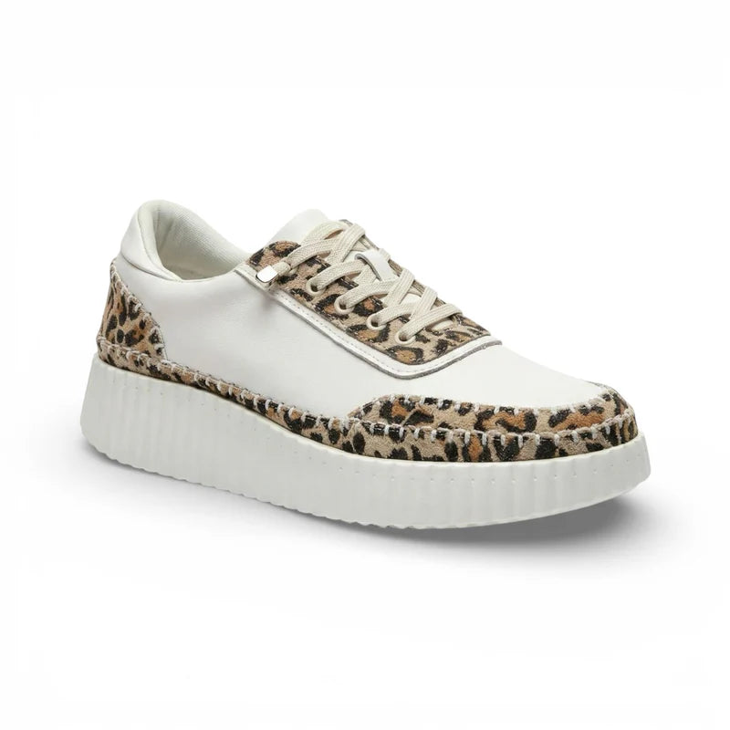 Noa Leopard Whipstitch Platform Sneaker