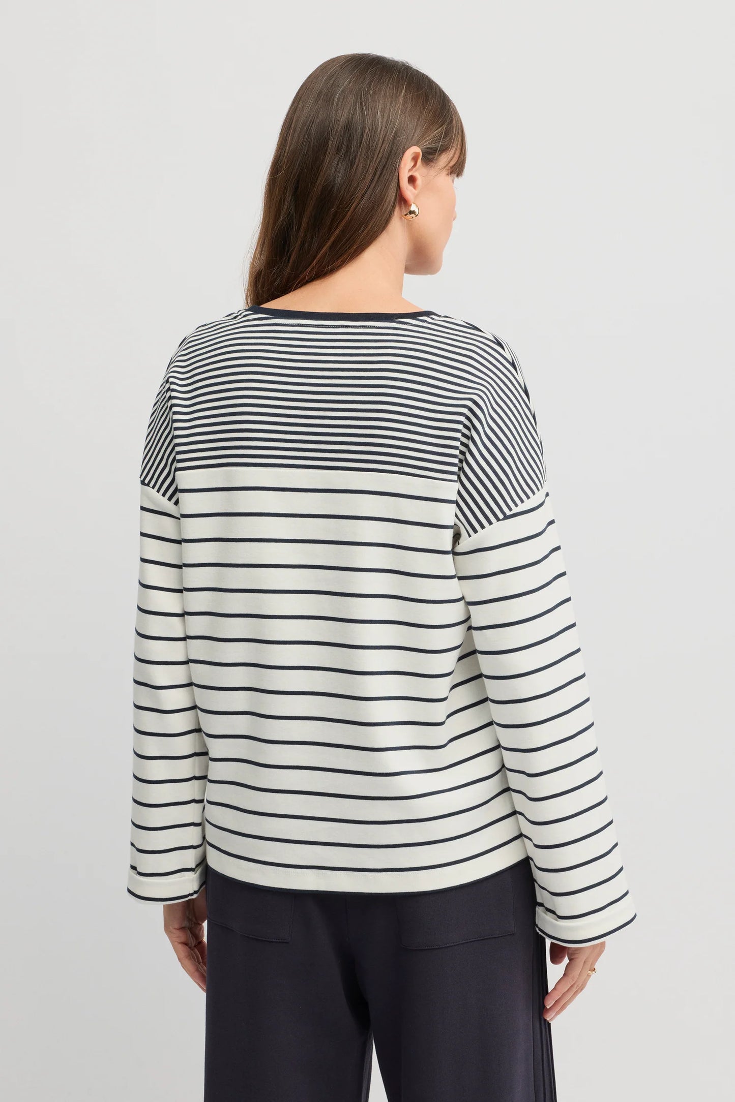 Halcyon Tee Ecru/Navy YT3061