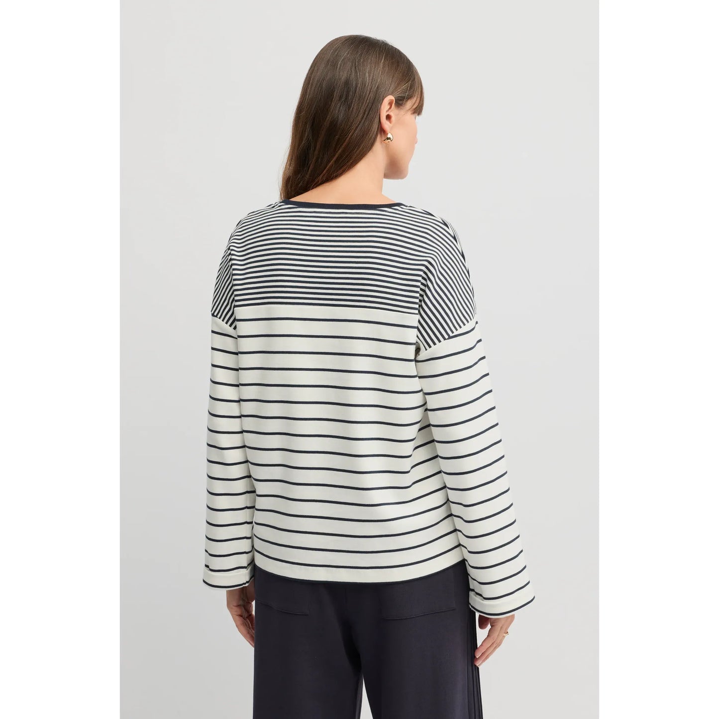 Halcyon Tee Ecru/Navy YT3061