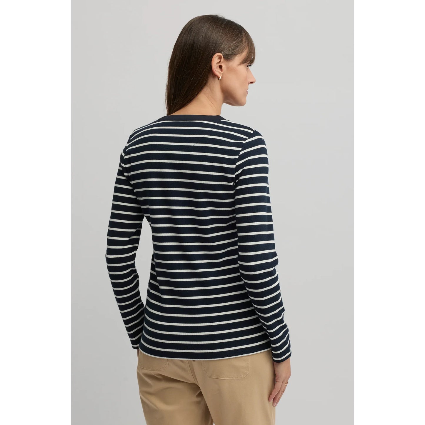 Jovis Navy/Ecru Rib Henley YT3068