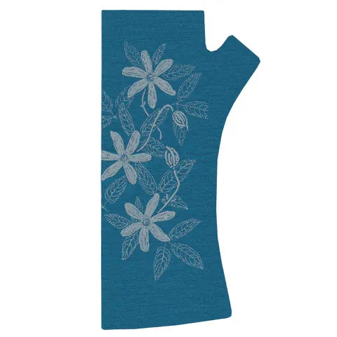 Teal Print Fingerless Gloves