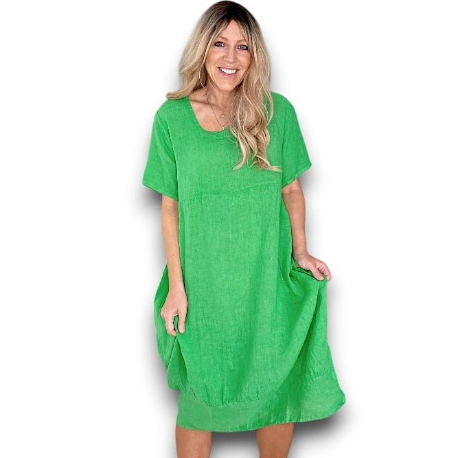 Plain Mid Sleeve Maxi Dress