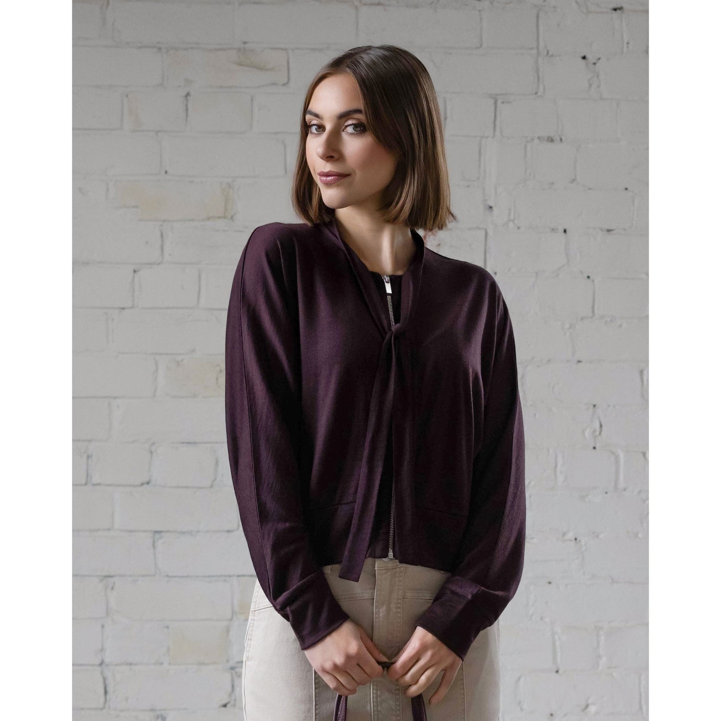 Nina Zip Up Merino Cardi 4492