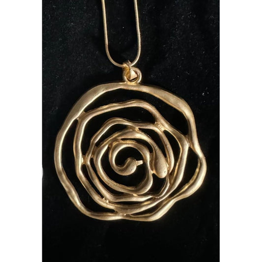 Gold Rose Necklace