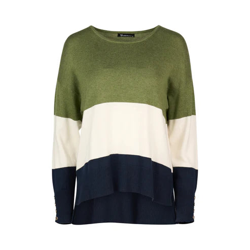 VASS Round Neck Tri Stripe Jumper 1073