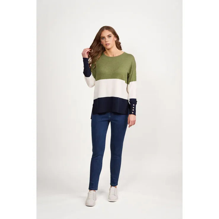 VASS Round Neck Tri Stripe Jumper 1073