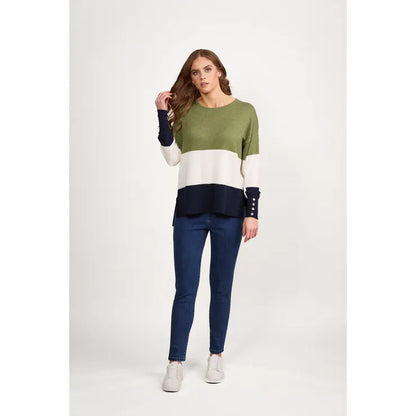 VASS Round Neck Tri Stripe Jumper 1073