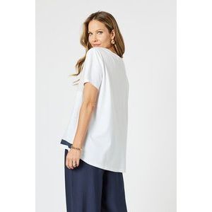 Clarity Geometric Top White/Navy