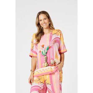 Tulum Shell Top Multi Pink 48328