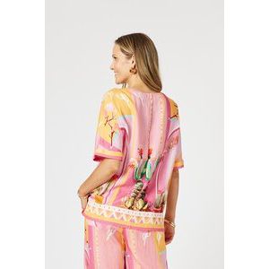 Tulum Shell Top Multi Pink 48328