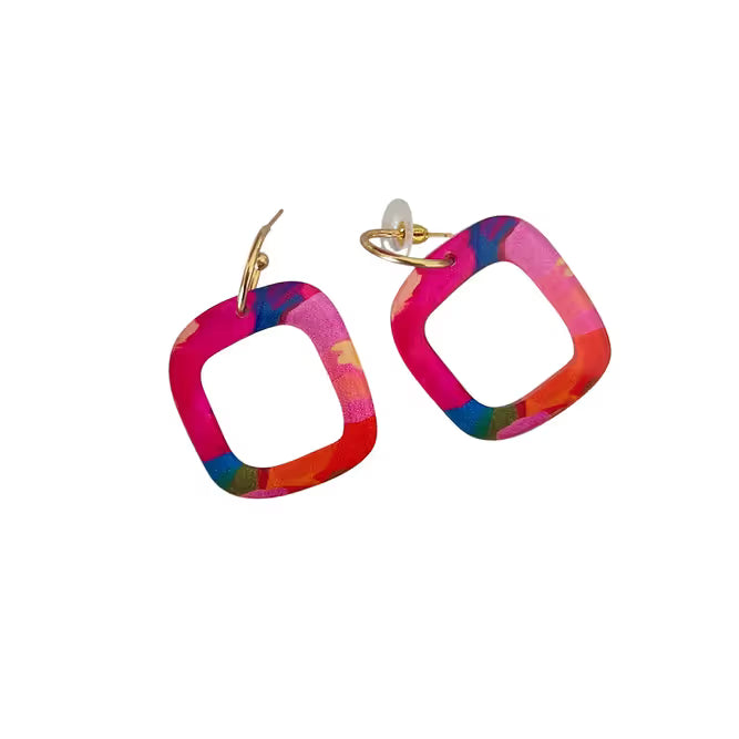 Jojobee Artsy  Earrings Print B
