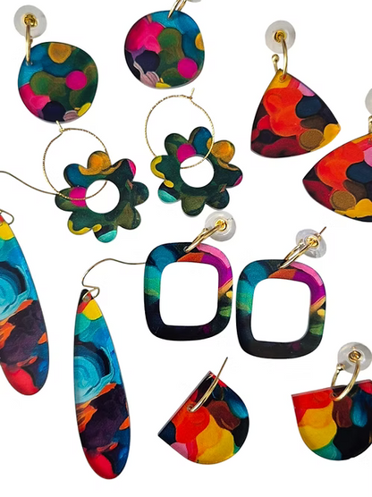Jojobee Artsy  Earrings Print E