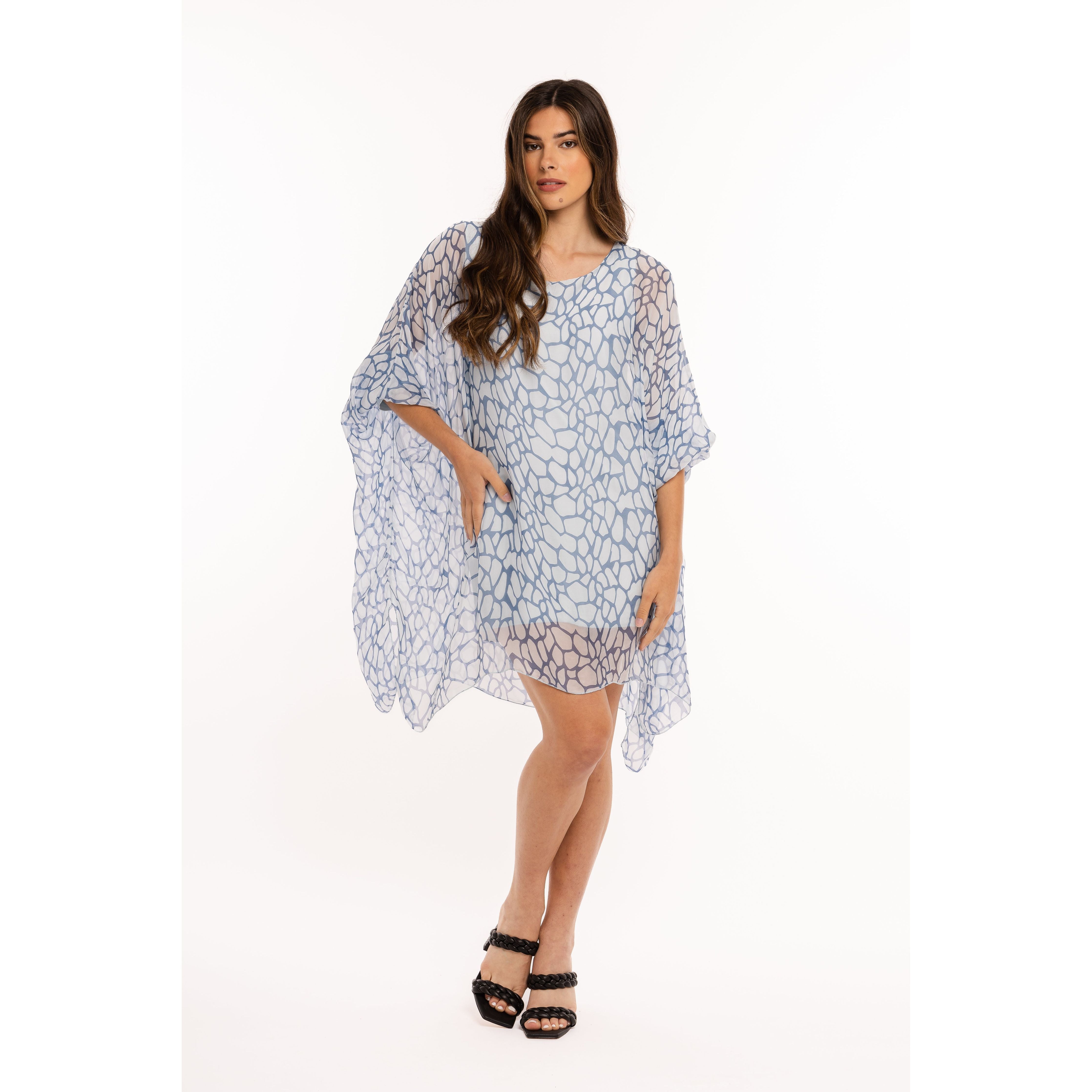 Woven Knitted Long Sleeve Tunic by M