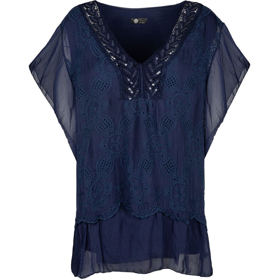 Woven Knitted Short Sleeve Tunic
