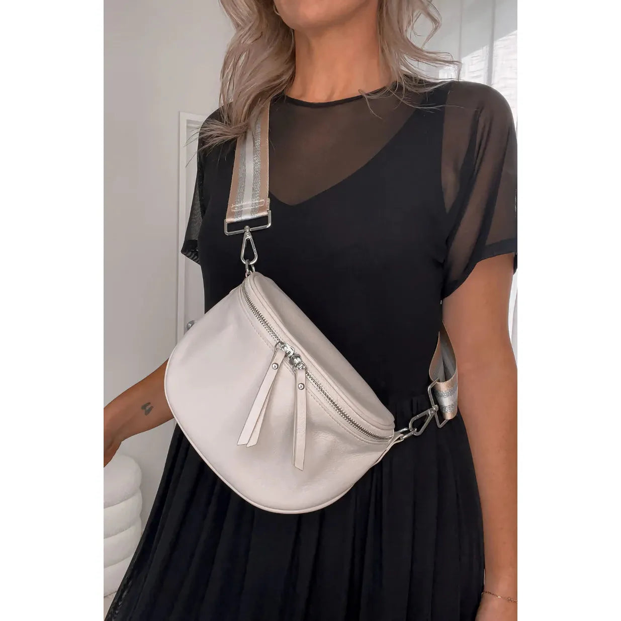 Lemon Tree Dani Leather Bag-Blonde