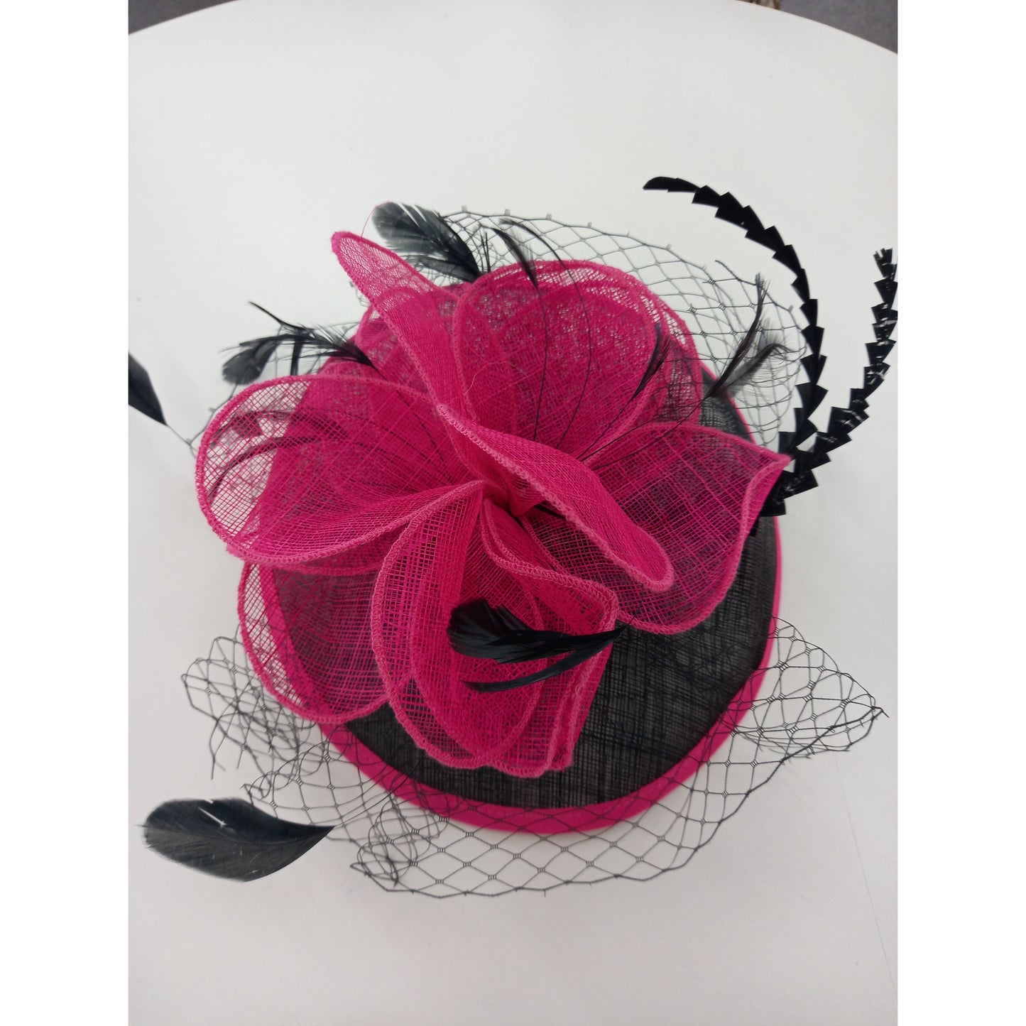 Fascinator Large Black/Pink