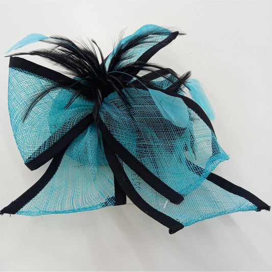Fascinator Medium Big Bow Turquoise