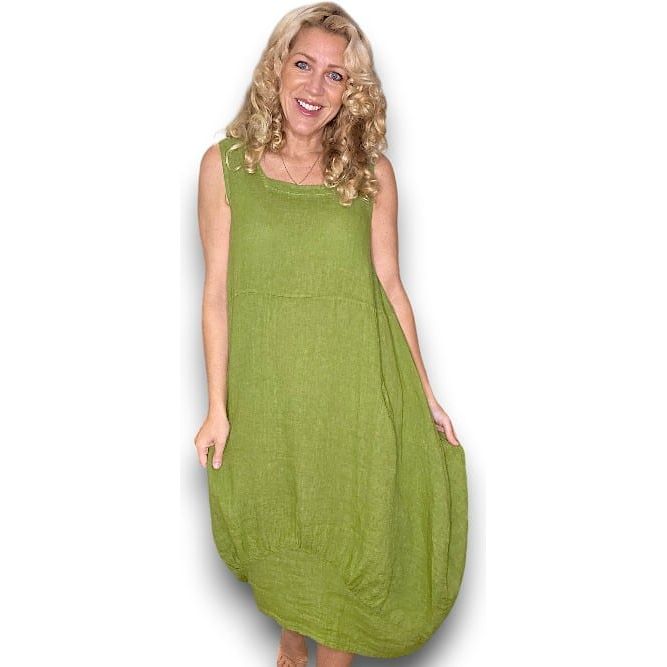 helga may linen dresses Helga May Plain Maxi Tank Dress