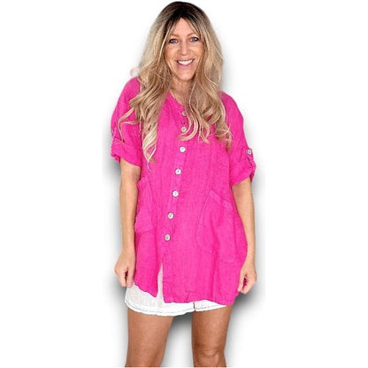 Helga May Pearl Button Shirt